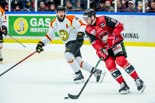 Malmö Redhawks Kim Rosdahl mot Brynäs Simon Bertilsson