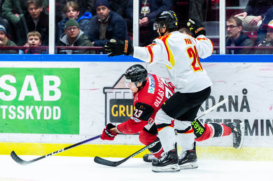 Malmö Redhawks Adam Ollas Mattsson och Brynäs Oula Palve