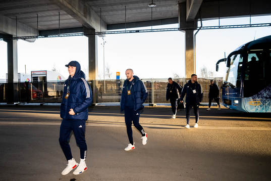 Marcus Danielson of Djurgården arrives to the stadium