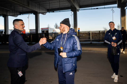 Magnus Eriksson of Djurgården arrives to the stadium ahead