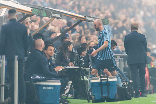 Marcus Danielson of Djurgården leaves the pitch