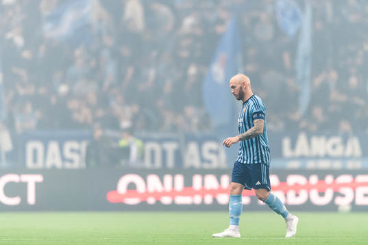 Magnus Eriksson of Djurgården looks dejected