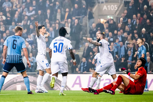 Filip Marchwinski of Lech Poznan celebrates