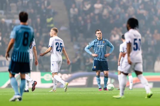 Jacob Bergström of Djurgården looks dejected