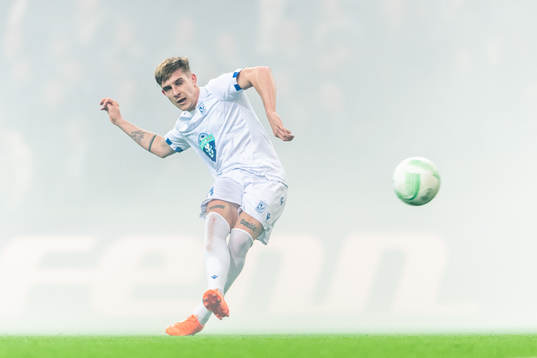 Michal Skoras of Lech Poznan scores the 0-3 goal