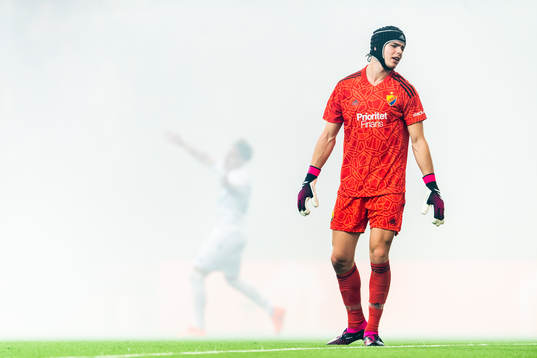 Goalkeeper Jacob Widell Zetterström of Djurgården looks