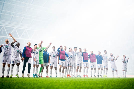 Players of Lech Poznan celebrate