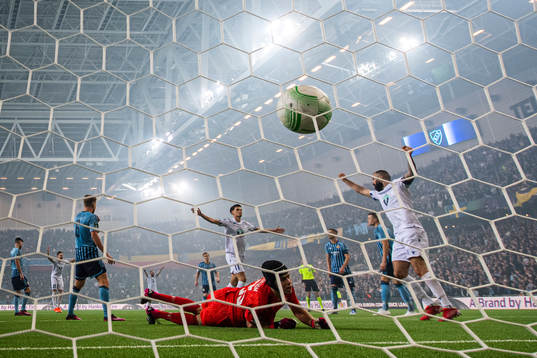 Filip Marchwinski of Lech Poznan celebrates with his