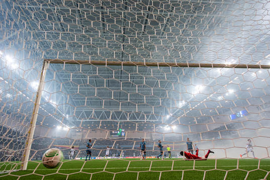 Michal Skoras of Lech Poznan celebrates