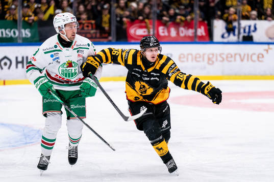 Rögles Michael Kapla och Skellefteå AIKs Linus Lindström