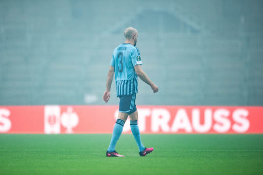 Marcus Danielson of Djurgården looks dejected leaving the