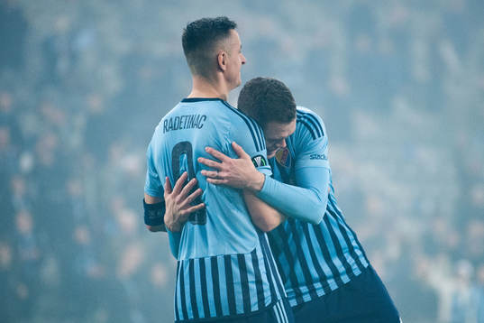 Haris Radetinac and Jacob Bergström of Djurgården