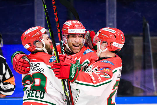 Frölundas Joel Lundqvist jublar