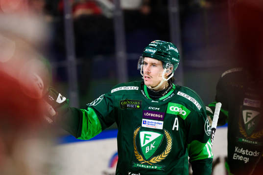 Färjestads Joakim Nygård jublar när han gjort 2-2