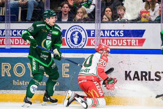 Färjestads Brandon Davidson och Frölundas Joel Lundqvist