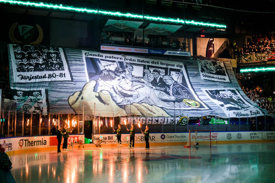Färjestads supportrars tifo