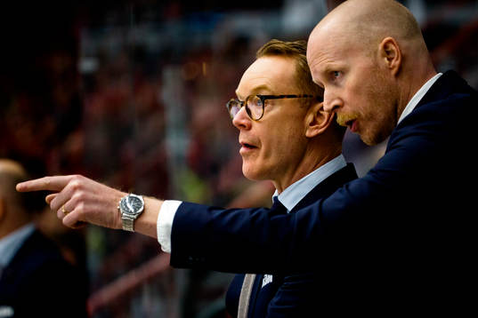 Örebros tränare Niklas Eriksson och Tobias Thermell