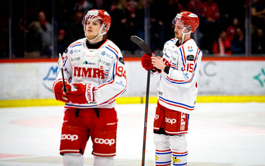 Timrås Sebastian Hartmann och Panu Mieho deppar