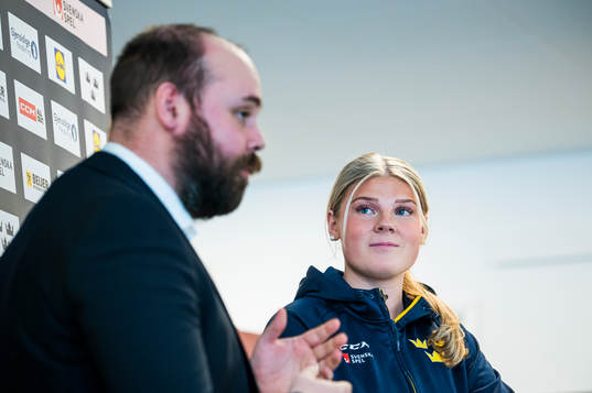 Forward Lova Blom of Sweden’s women national Ice Hockey