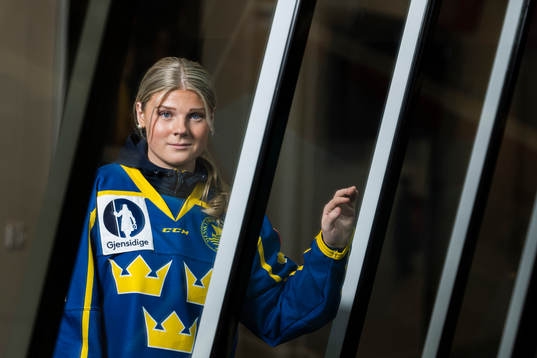 Forward Lova Blom of  Sweden’s women national Ice Hockey