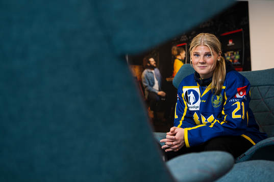 Forward Lova Blom of  Sweden’s women national Ice Hockey