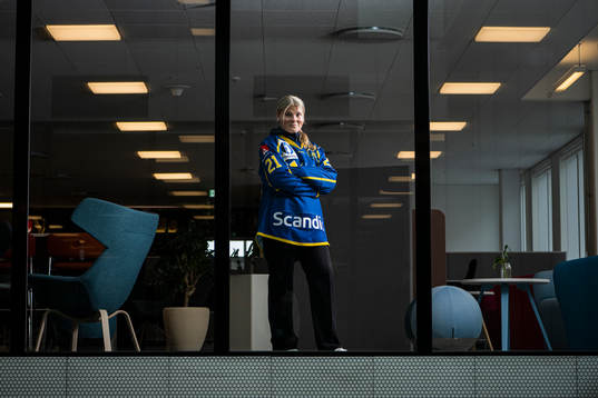 Forward Lova Blom of  Sweden’s women national Ice Hockey