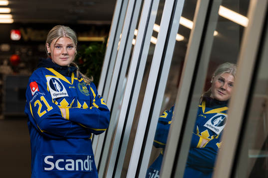 Forward Lova Blom of  Sweden’s women national Ice Hockey