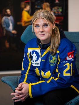 Forward Lova Blom of  Sweden’s women national Ice Hockey