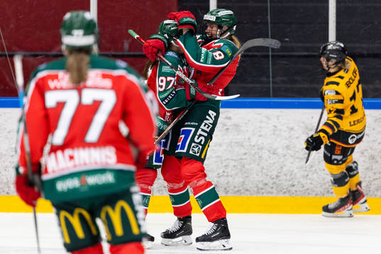 Frölundas Jill Kündig jublar