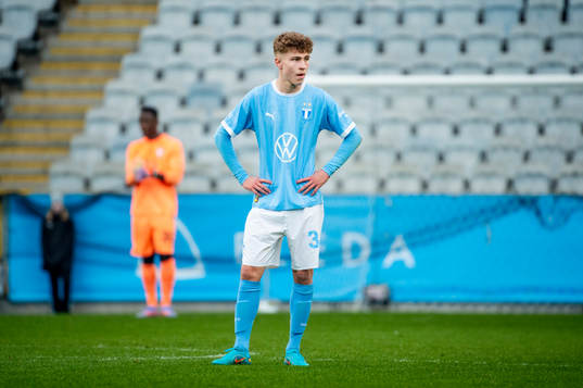 Malmö FFs Hugo Bolin deppar