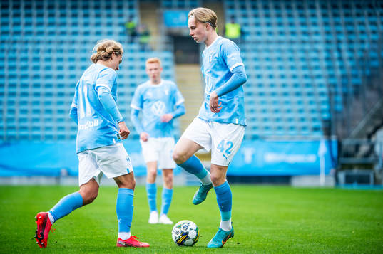 Malmö FFs Sebastian Nanasi och Daniel Gudjohnsen