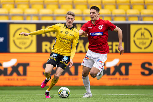 Elfsborgs Alexander Bernhardsson och Degerfors Seid Korac
