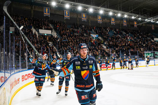 Djurgårdens Linus Arnesson jublar