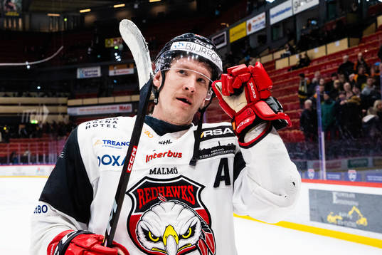 Malmö Redhakws Emil Sylvegård jublar