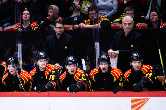 Brynäs tränare Ove Molin och assisterande tränare Anders