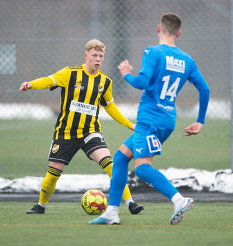 IFK Hässleholms Wictor Willseus i träningsmatchen mellan
