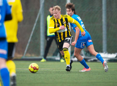 IFK Hässleholms Wictor Willseus i träningsmatchen mellan