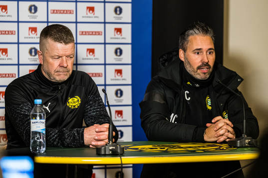 Mjällbys tränare Anders Torstensson och Hammarbys