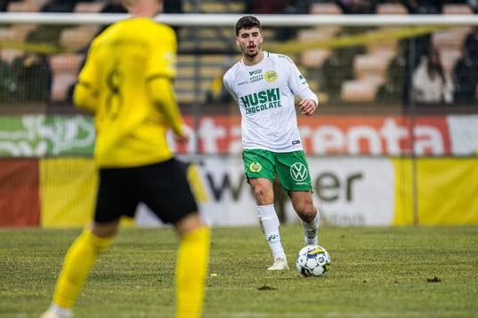 Hammarbys Edvin Kurtulus och Mjällbys Otto Rosengren