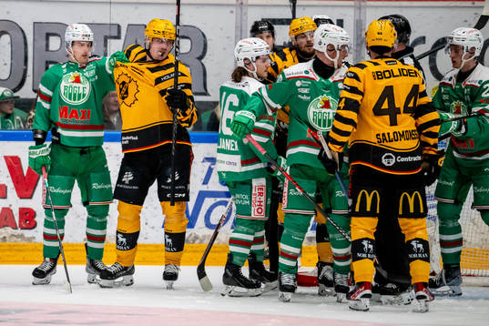 Rögles Linus Sjödin  och Skellefteås Max Lindholm
