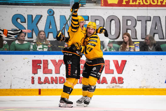 Skellefteås Jonathan Johnsson och Oscar Möller jublar