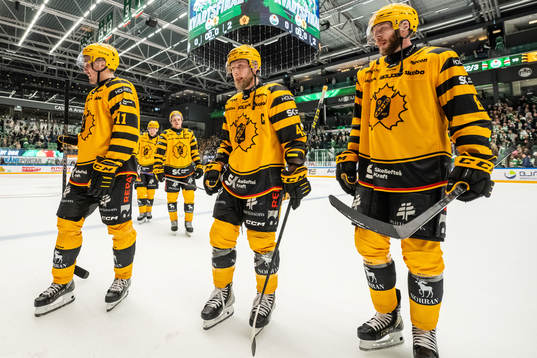 Skellefteås Oscar Möller  och Petter Granberg  jublar