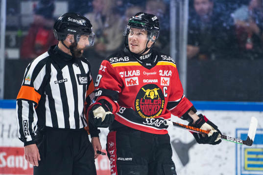 Domare Marcus Linde och Luleås Erik Gustafsson
