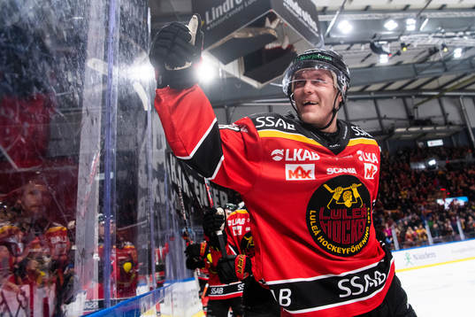 Luleås Joonas Rask jublar