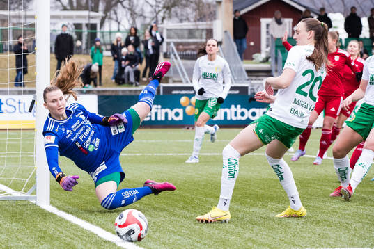 Piteås målvakt Samantha Leshnak Murphy och Hammarbys