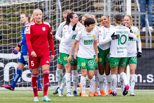 Hammarbys spelare jublar