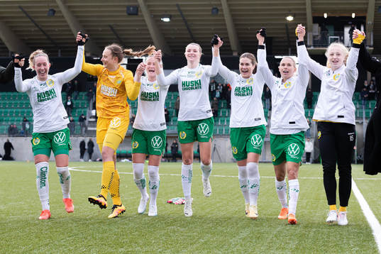Hammarbys spelare jublar
