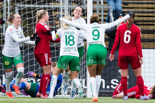 Hammarbys Simone Boye Sørensen jublar