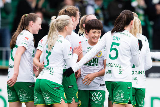 Hammarbys spelare jublar