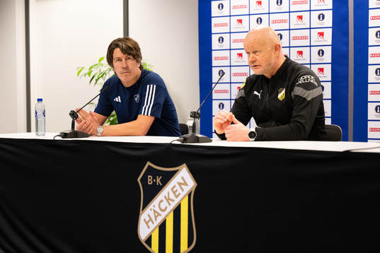 Djurgårdens tränare Thomas Lagerlöf och Häckens